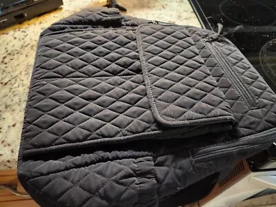 Vera Bradley Black Quilted Backpack • $15