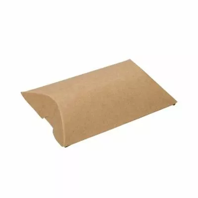 $7.99 • Buy 25 Qty Kraft Paper Pillow Favor Box Wedding Party Favour Gift Candy Boxes 