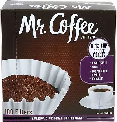 Mr. Coffee 8 - 12 Cup Coffee Filters Box Of 100 • $11.47