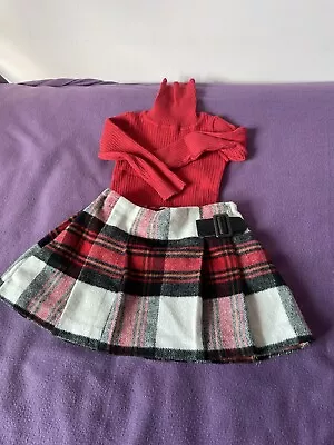 Lovely Baby Girls NEXT Tartan Skirt & Jumper Age 12-18 Months • £6.50