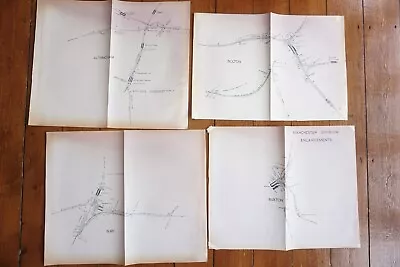 C1966 Manchester London Midland Reg Railway Track Map X4 Altrincham Bolton Bury • £19.99