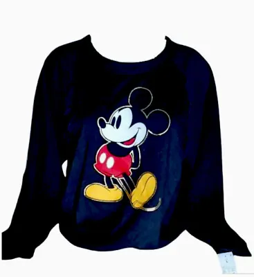 Disney Mickey Mouse Graphic Sweatshirt Women's  (Juniors')  XL Black • $14.97