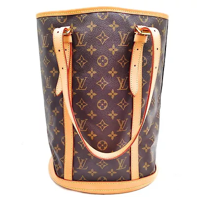 Louis Vuitton LV Tote Bag  Bucket GM Brown Monogram 3904718 • $254