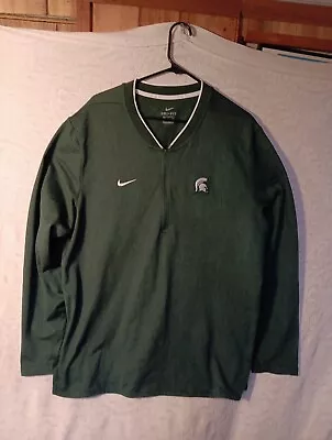 Michigan State Spartans Nike Mens Sz XXL Pullover 1/4 Zip Shirt Dri-Fit MSU VG  • $21