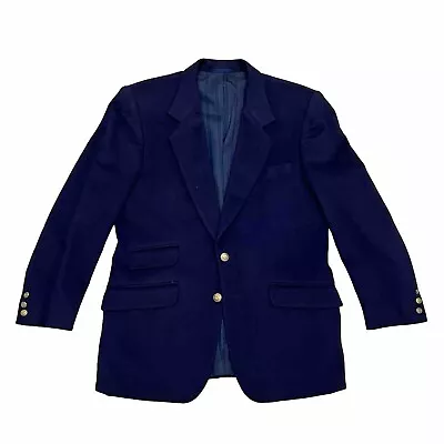 43R Kent & Curwen Pure Cashmere Sport Coat  Men’s Navy Gold Button Blazer. • $99