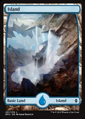 [1x] Island (257) - Foil - Full Art - Near Mint English - Battle For Zendikar M • $2.49