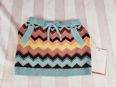 NWT Missoni For Target 20th Anniv Girls Chevron Zig Zag Sweater Knit Skirt 3T • $8.62