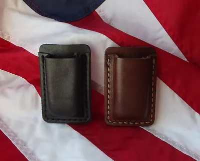 J&j Leather 9mm Double Stack Magazine Pocket Holder / Belt Loop Carrier Holster • $19.95