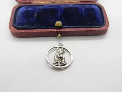 Sterling Silver Cornish Pixie On Mushroom Charm Pendant Vintage C1970 • $31.94