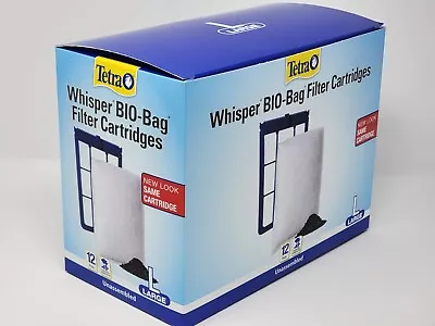 Fish Tank Aquarium Filter Cartridge Tetra Whisper Bio-Bag Large 12-Pack  • $19.49