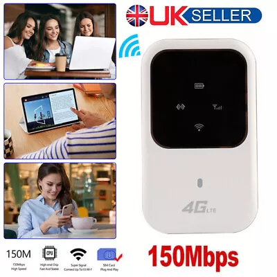 Unlocked WiFi Mobile Broadband Wireless Router Portable MiFi Hotspot 4G LTE UK • £16.49