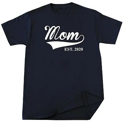 Mom EST. 2020 T-shirt Pregnancy Baby Announcement New Mommy Mama Christmas Gift • $19.99
