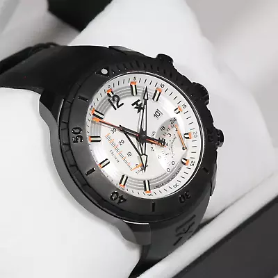 Timex TX Series Linear White Dial Men's Chronograph Black Titanium Watch T3C313 • $289.99