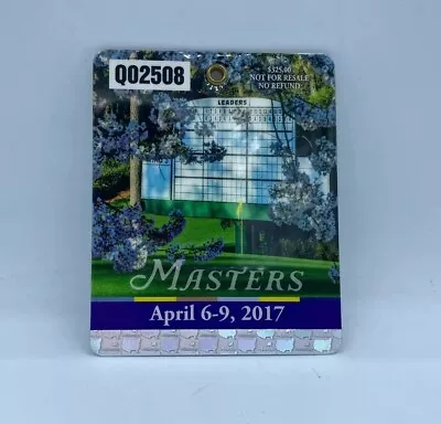 2017 Masters Badge - Augusta National Golf Club - Sergio Garcia Champion! • $42.99