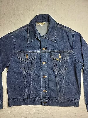 Vintage Sears Western Wear Denim Jacket Men's Size 44 Large  Roebucks 12 Gauge • $28.99