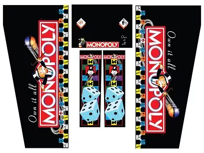 Stern MONOPOLY Pinball Machine CABINET Decal Set • $249.95
