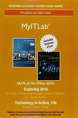 MyITLab With Pearson EText --  Access Card -- For Exploring 2016 Wit - VERY GOOD • $100.73