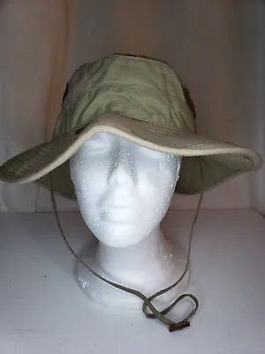 Military Hat Cap Desert Camouflage Bucket Bonnie Vented Atlas Headwear SZ 7.25 • $4.99