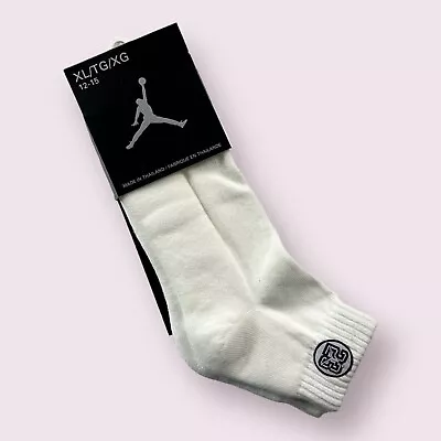 Vintage Deadstock Nike Air Jordan #23 Quarter Cut Socks Size 12-15 White • $29.95