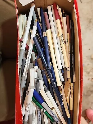 Vintage Lot Of Over 50 Assorted Advertising Pens • $11.50