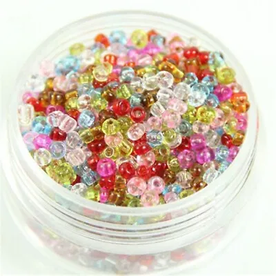 $0.01 • Buy 500Pcs 2Mm Mix Transparent Lot Colorful Glass Czech Beads Jewelry Making Diy