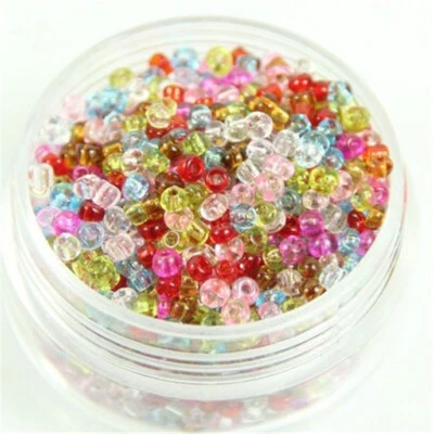 $0.01 • Buy 500Pcs 2Mm Mix Transparent Lot Colorful Glass Czech Beads Jewelry Making Diy