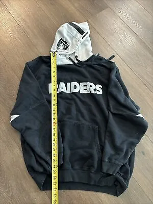 Vintage Oakland Raiders Hoodie Mens XL Black NFL Football Pullover Sweater F5 • $32.99