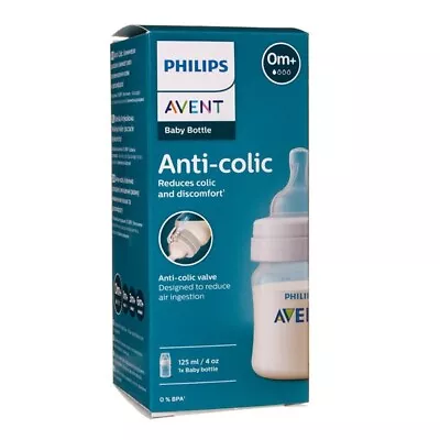 PHILIPS AVENT Baby Bottle 0m+ Air Free Newborn Slow Flow Anti Colic 125ml • $23.18