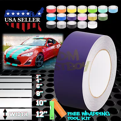 Matte Color Racing Stripes Vinyl Wrap Decal For Scion Toyota FRS 10FT / 20FT • $9.99