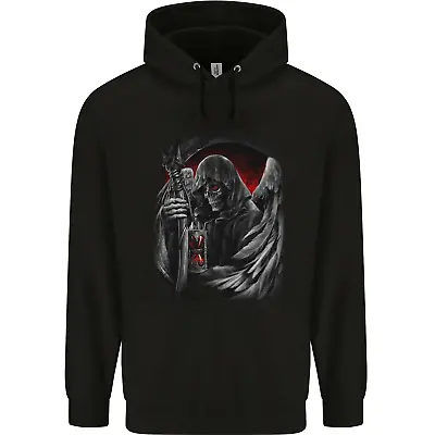 £24.99 • Buy Grim Reaper Biker Gothic Heavy Metal Skull Mens 80% Cotton Hoodie