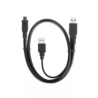 USB 2.0 Dual Male To Micro USB 5Pin Male Y Cable For External Hard Disk Drive • $6.99