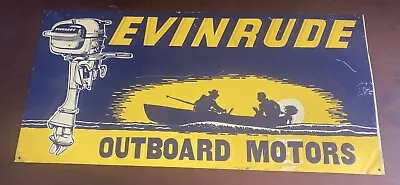 Old - Evinrude Outboard Motors - Embossed Tin Sign • $74.95