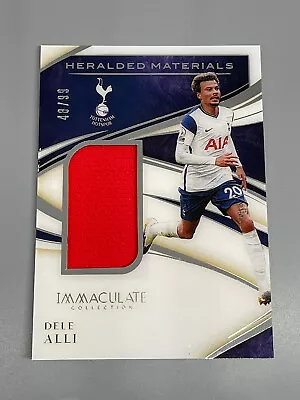 Dele Alli 2020 Panini Immaculate ⚽️ /99 Heralded Materials Jersey Relic Spurs • $17.99