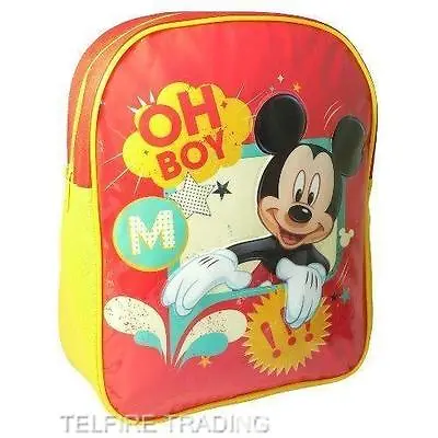 Disney Mickey Mouse Junior Backpack Childs Kids Rucksack School Nursery Oh Boy • £6.99