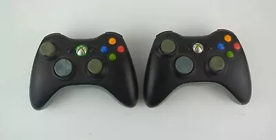 Tested Official Microsoft Xbox 360 Black Wireless Controllers (Ok Condition)  • $24.95