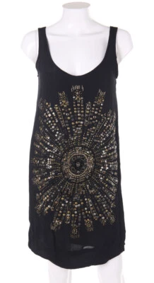 $15 • Buy Mango Suit - Black Beaded Sequin Dress - Size L - Lined