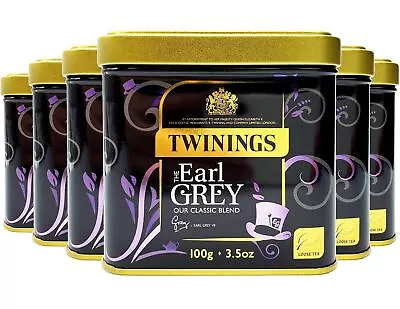 Twinings Earl Grey Loose Tea In Tin 600g (Multipack Of 6 X 100g Tins) • £22.28