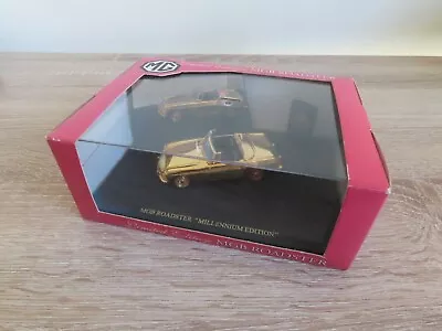 Universal Hobbies MG MGB Roadster Chrome Gold 1:43 Scale Diecast Car Model • £50