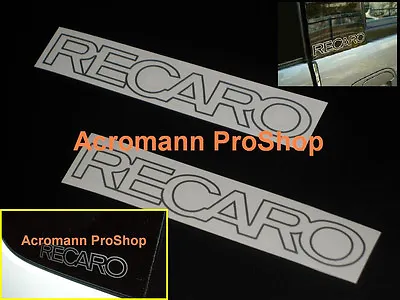 2x 4.75 12cm RECARO Decal Sticker Mitsubishi Evolution MR EVO V I X Lancer Vinyl • $22.90