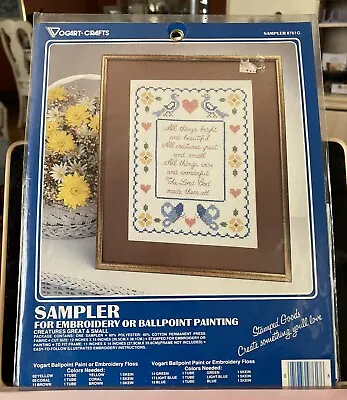 Vogart Crafts Sampler Creatures Great & Small For Embroidery Ballpoint Painting • $8.50