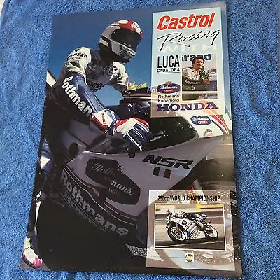 Luca Cadalora Rothmans Kanemoto Honda Poster 1991 In Wonderful Condition • $80