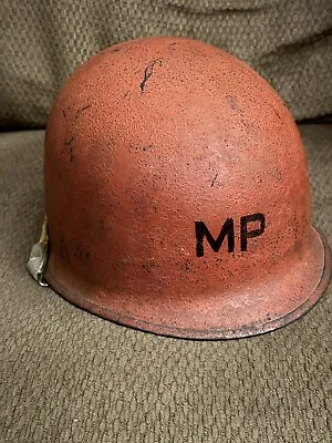 WWII M1 Schlueter Rear Seam Swivel Bale Military Helmet Liner MP Military Police • $299.99