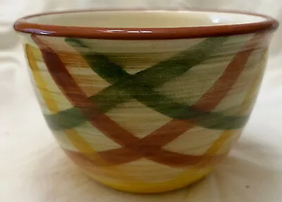 1940's Vernonware Pottery Homespun Hand Painted Mixing Bowl • $25