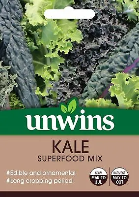 Unwins - Vegetable - Kale - Superfood Mix - 30 Seeds - Brand New  • £2.25