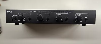 PYLE PSLSW4 Multi-Zone Speaker Selector 4-Channel Audio Speaker Receiver System • $55