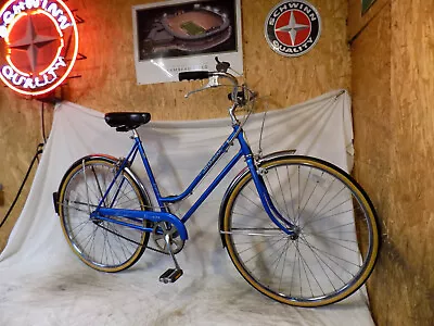 1977 Schwinn Breeze Ladies 3-speed Vintage Road Cruiser Bike Blue Collegiate S6 • $159.95