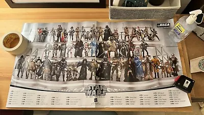 X5 Posters! Hasbro 2005 & 2006 Saga Collection Checklist Revenge Sith 16x30” • $8.75