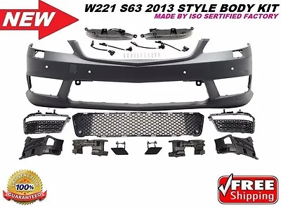 MB 2007-13 W221 S-Class S65 S63 Amg Style Front Bumper Cover Drl S550 S600 Pdc • $899