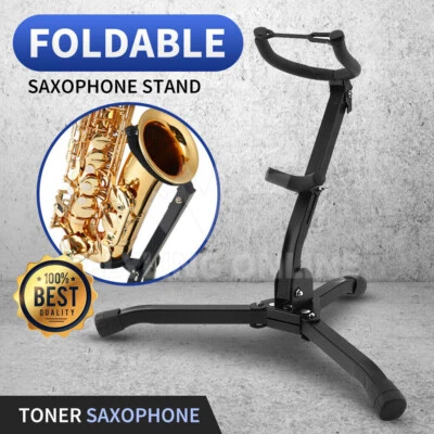 Saxophone Stand Tripod Folding Holder For Alto Sax Portable Metal Up To 2X • $22.77