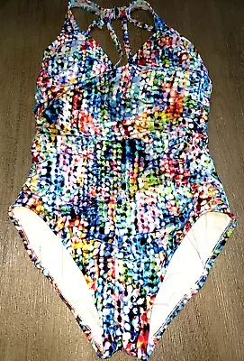 MAGIC SUIT Womens Size 12 1 Pc SWIM SWIMMING SUIT Colorful SUPER CON PADDED BRA • $25.56